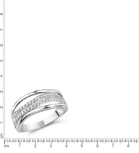 Ring 925 Sterling Silber rhodiniert Zirkonia weiß - Avrum