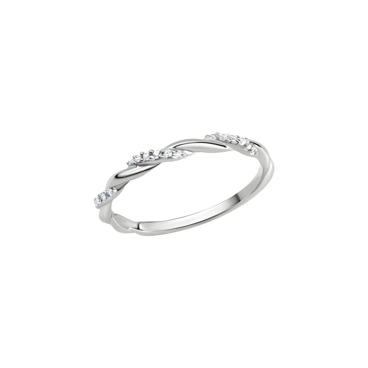 Ring 925 Sterling Silber rhodiniert Zirkonia - Avrum