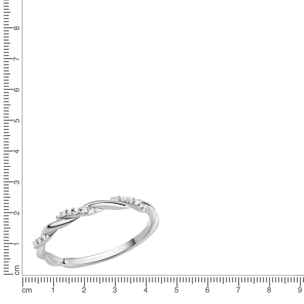 Ring 925 Sterling Silber rhodiniert Zirkonia - Avrum