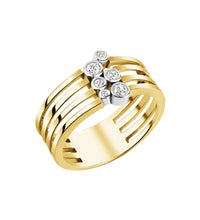 Ring 925 Sterling Silber vergoldet bicolor - Avrum