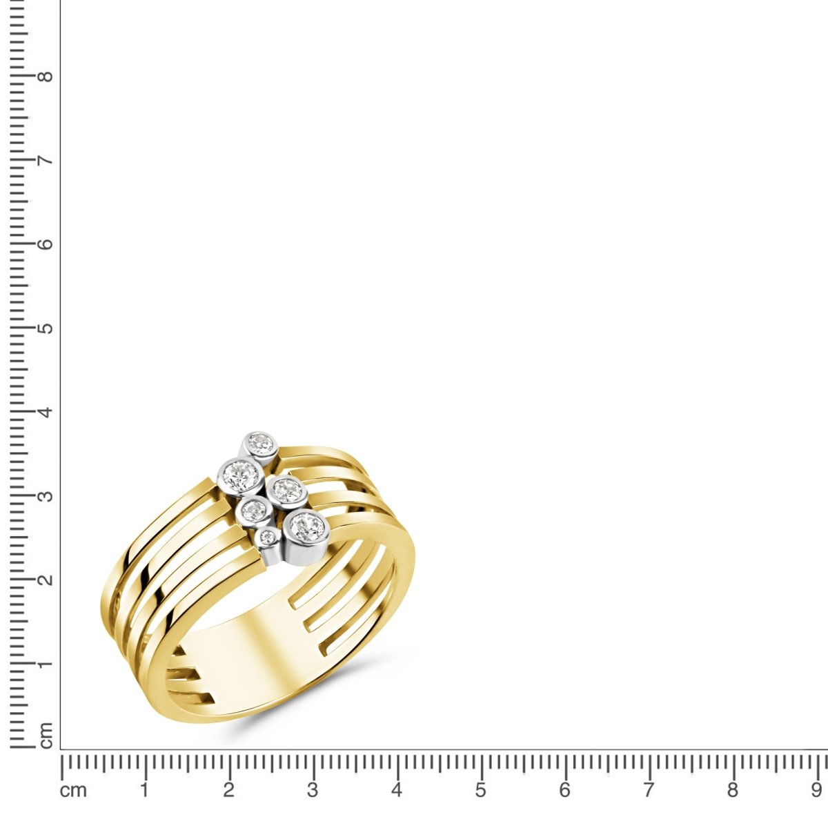 Ring 925 Sterling Silber vergoldet bicolor - Avrum