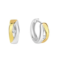 Creolen 925 Sterling Silber rhodiniert/vergoldet Zirkonia - Avrum