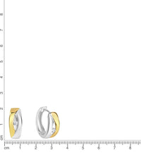 Creolen 925 Sterling Silber rhodiniert/vergoldet Zirkonia - Avrum