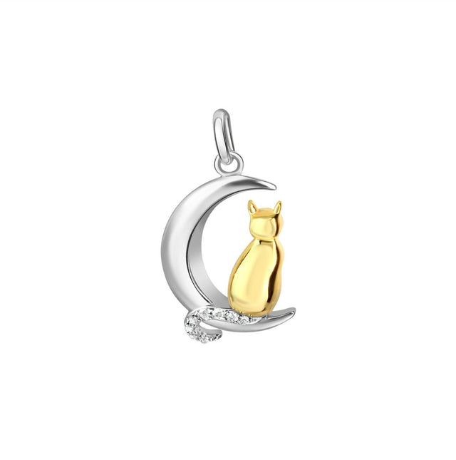 Anhänger 925 Sterling Silber rhodiniert teils vergoldet - Avrum