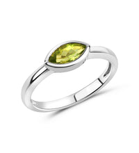 Ring 925 Sterling Silber rhodiniert Peridot - Avrum