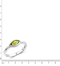 Ring 925 Sterling Silber rhodiniert Peridot - Avrum