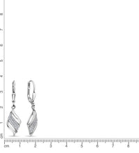 Ohrhänger 925 Sterling Silber rhodiniert Zirkonia - Avrum