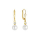 Ohrhänger 333 Gelbgold Zirkonia und Süßwasserzuchtperle