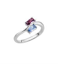 Ring 925 Sterling Silber rhodiniert Zirkonia und Spinell - Avrum