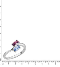 Ring 925 Sterling Silber rhodiniert Zirkonia und Spinell - Avrum
