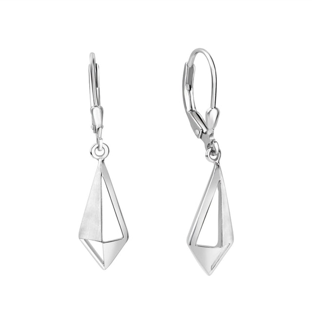 Ohrhänger 925 Sterling Silber rhodiniert glanz/matt - Avrum