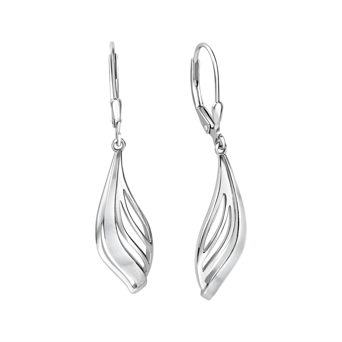 Ohrhänger 925 Sterling Silber rhodiniert glanz/matt - Avrum