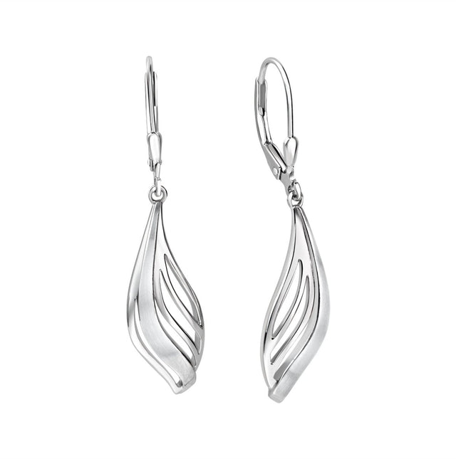 Ohrhänger 925 Sterling Silber rhodiniert glanz/matt - Avrum