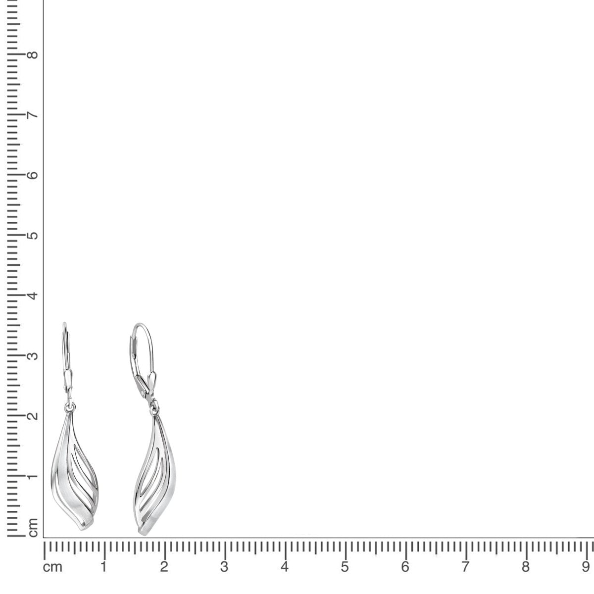 Ohrhänger 925 Sterling Silber rhodiniert glanz/matt - Avrum