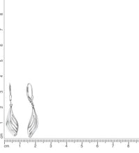 Ohrhänger 925 Sterling Silber rhodiniert glanz/matt - Avrum