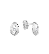 Ohrstecker 925 Sterling Silber matt7glanz Zirkonia - Avrum