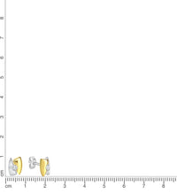 Ohrstecker 925 Sterling Silber rhodiniert teils vergoldet Zirkonia - Avrum