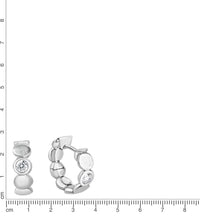 Creolen 925 Sterling Silber rhodiniert glanz/matt Zirkonia - Avrum