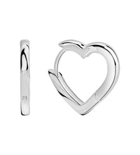 Creolen 925 Sterling Silber rhodiniert Herz - Avrum