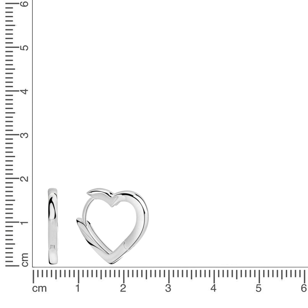 Creolen 925 Sterling Silber rhodiniert Herz - Avrum