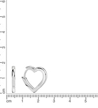 Creolen 925 Sterling Silber rhodiniert Herz - Avrum