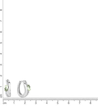 Creolen 925 Sterling Silber rhodiniert Glas mint - Avrum