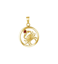 Anhänger 925 Sterling Silber vergoldet Sternzeichen Monatsstein - Avrum
