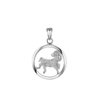 Anhänger 925 Sterling Silber vergoldet Sternzeichen Monatsstein - Avrum