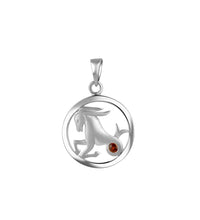 Anhänger 925 Sterling Silber vergoldet Sternzeichen Monatsstein - Avrum