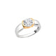 Ring 925 Sterling Silber rhodiniert bicolor Zirkonia