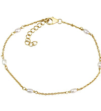 Armband 925 Sterling Silber vergoldet Perle - Avrum