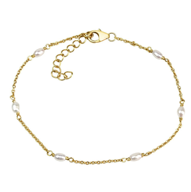 Armband 925 Sterling Silber vergoldet Perle - Avrum