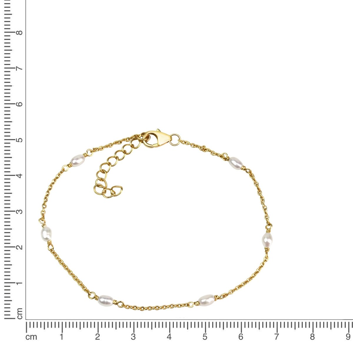 Armband 925 Sterling Silber vergoldet Perle - Avrum