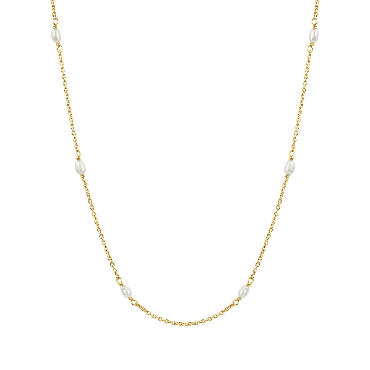 Kette 925 Sterling Silber vergoldet Perle - Avrum