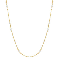 Kette 925 Sterling Silber vergoldet Perle - Avrum