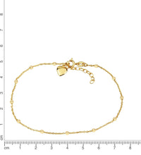 Fusskette 925 Sterling Silber rhodiniert Kugeln/Herz - Avrum