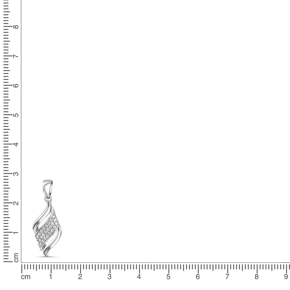 Anhänger 925 Sterling Silber rhodiniert Zirkonia - Avrum