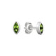 Ohrstecker 925 Sterling Silber rhodiniert Peridot
