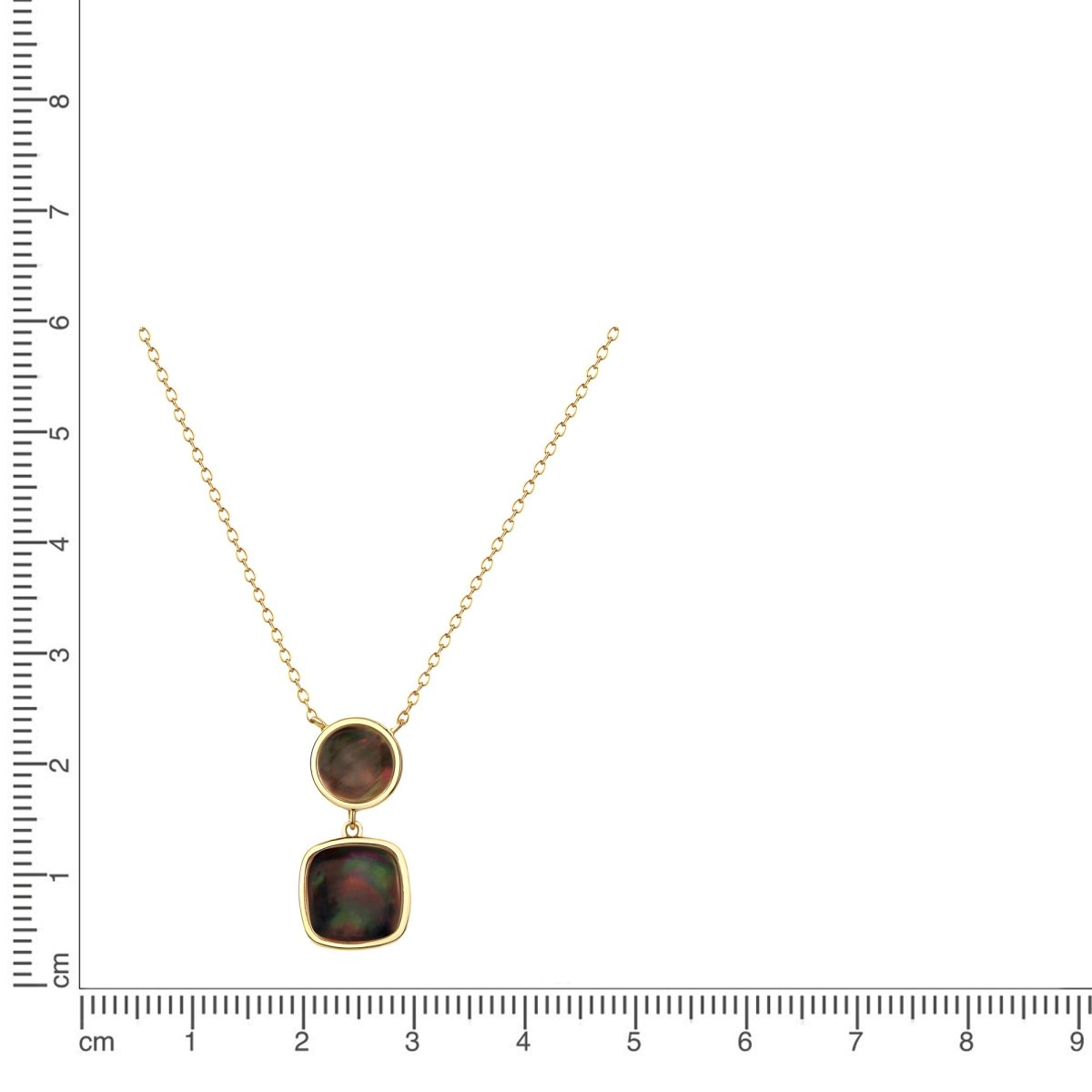 Kette 925 Sterling Silber vergoldet Perlmutt weiß - Avrum