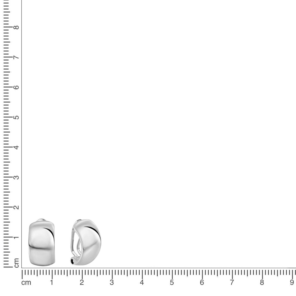 Ohrclip 925 Sterling Silber rhodiniert glanz - Avrum