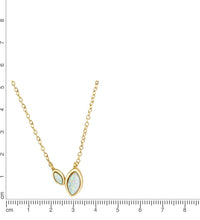 Kette 925 Sterling Silber vergoldet synth. Opal - Avrum