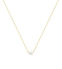 Collier 925 Silber rhodiniert Perle weiß - Avrum