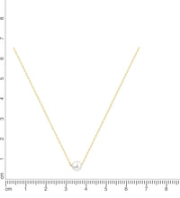 Collier 925 Silber rhodiniert Perle weiß - Avrum