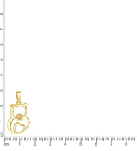 Anhänger 925 Sterling Silber Katze mit Zirkonia - Avrum