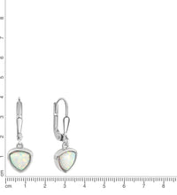 Ohrhänger 925 Sterling Silber rhodiniert synth. Opal - Avrum
