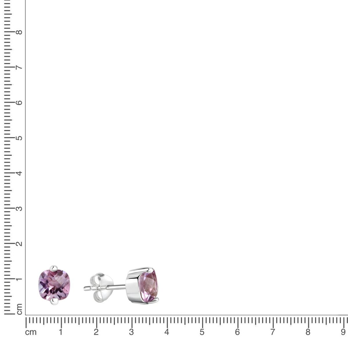 Ohrstecker 925 Sterling Silber rhodiniert Amethyst - Avrum