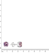 Ohrstecker 925 Sterling Silber rhodiniert Amethyst - Avrum