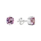 Ohrstecker 925 Sterling Silber rhodiniert Amethyst