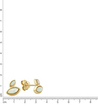 Ohrstecker 925 Sterling Silber vergoldet synth. Opal - Avrum