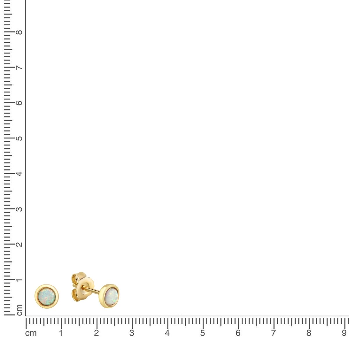 Ohrstecker 925 Sterling Silber rhodiniert synth. Opal - Avrum